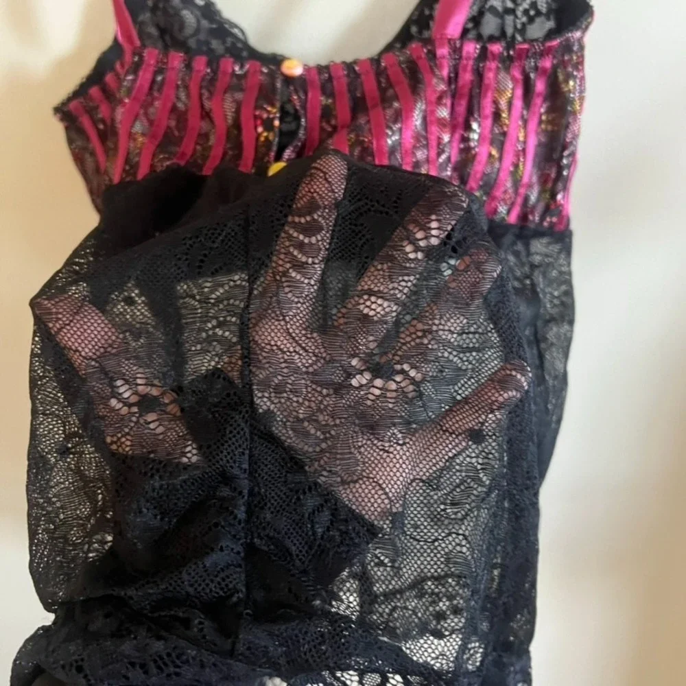 Pleasure State for Victoria's Secret Satin‎ Cami Whimsygoth Lace Fairy Sz L